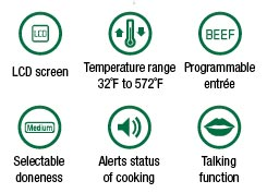 300 Ft Talking Portable Oven Thermometer